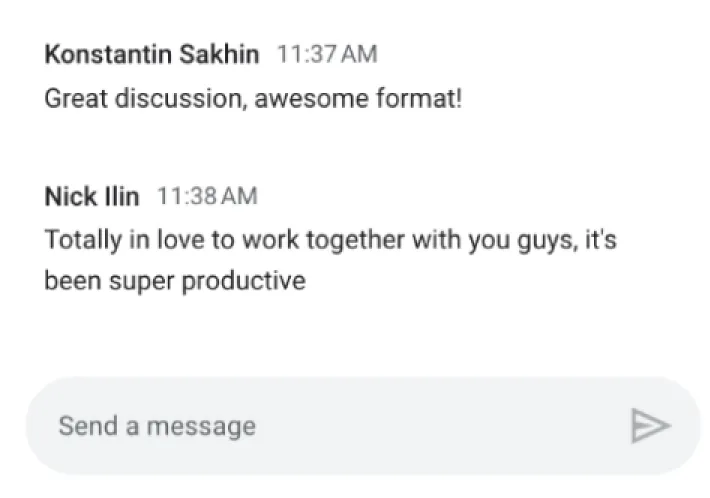 Workshop feedback — Konstantin Sakhin & Nick Ilin