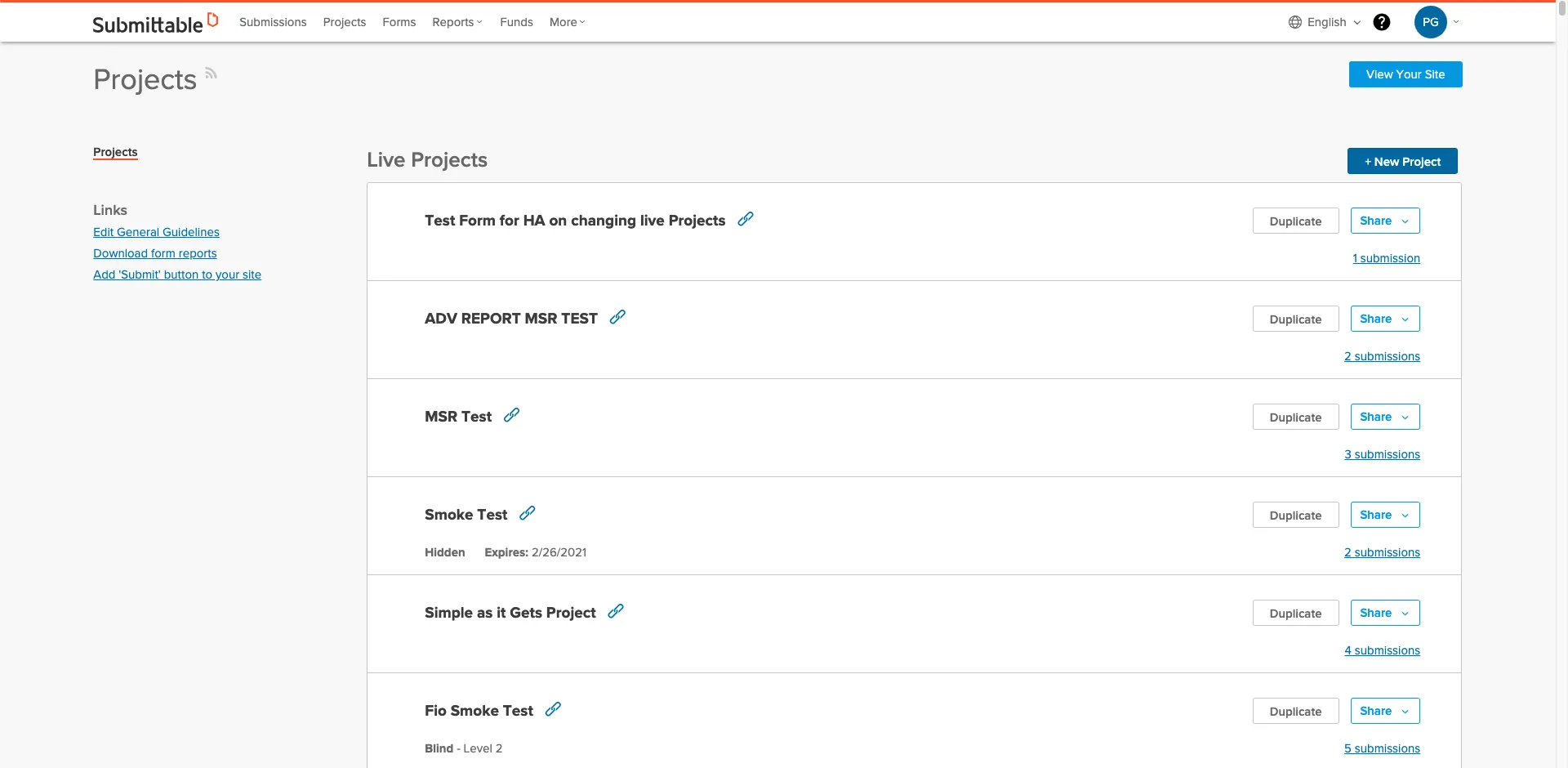 Submittable's Project View